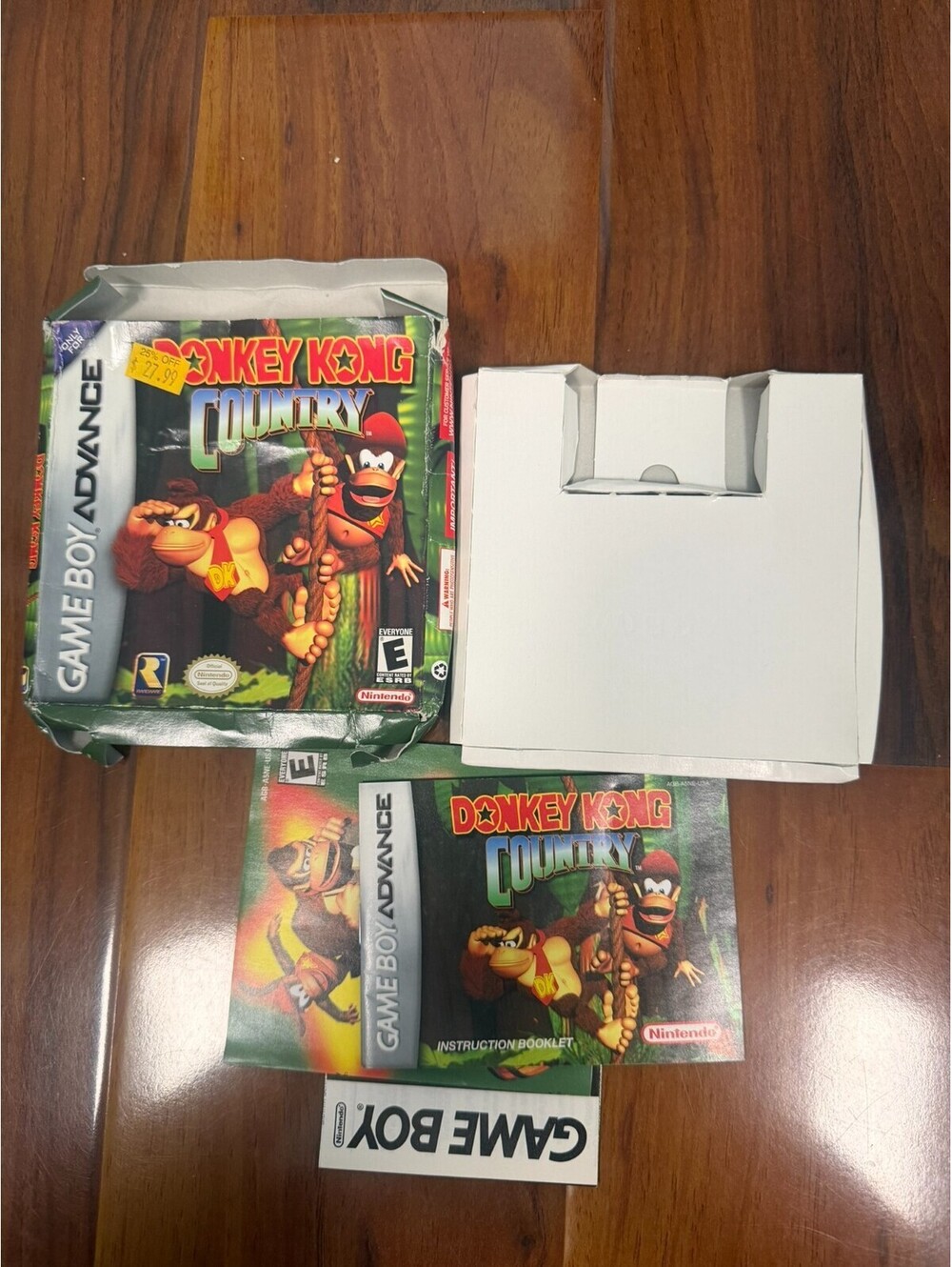 GAME BOY ADVANCE Donkey Kong Country GBA box And Manual ONLY